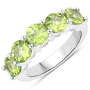 3.25 Carat Genuine Peridot .925 Sterling Silver Ring-2