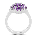 2.16 Carat Genuine Amethyst .925 Sterling Silver Ring-5