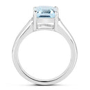 2.64 Carat Genuine Blue Topaz and White Topaz .925 Sterling Silver Ring-5