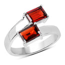 2.40 Carat Genuine  Garnet .925 Sterling Silver Ring-4