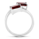 2.40 Carat Genuine  Garnet .925 Sterling Silver Ring-5
