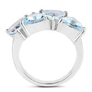 5.00 Carat Genuine  Blue Topaz .925 Sterling Silver Ring-5