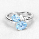 2.55 Carat Genuine Blue Topaz .925 Sterling Silver Ring-8