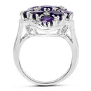 4.05 Carat Genuine Amethyst .925 Sterling Silver Ring-5