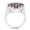 5.22 Carat Genuine  Garnet .925 Sterling Silver Ring-5
