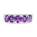 1.70 Carat Genuine  Amethyst .925 Sterling Silver Ring-6
