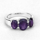 3.20 Carat Genuine Amethyst .925 Sterling Silver Ring-9