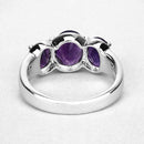 3.20 Carat Genuine Amethyst .925 Sterling Silver Ring-11