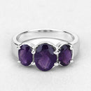 3.20 Carat Genuine Amethyst .925 Sterling Silver Ring-12