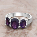 3.20 Carat Genuine Amethyst .925 Sterling Silver Ring-13