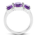 3.20 Carat Genuine Amethyst .925 Sterling Silver Ring-6