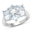 3.57 Carat Genuine  Blue Topaz .925 Sterling Silver Ring-4