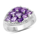 1.91 Carat Genuine  Amethyst .925 Sterling Silver Ring-4