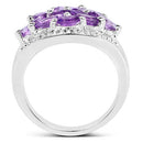 1.91 Carat Genuine  Amethyst .925 Sterling Silver Ring-5