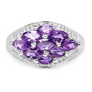 1.91 Carat Genuine  Amethyst .925 Sterling Silver Ring-6