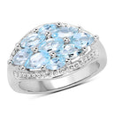 2.50 Carat Genuine  Blue Topaz .925 Sterling Silver Ring-4