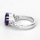2.71 Carat Genuine Amethyst and White Topaz .925 Sterling Silver Ring-10