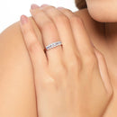 0.51 Carat Genuine Tanzanite and White Diamond 14K Yellow Gold Ring-16