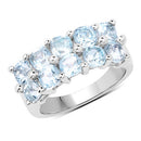 3.60 Carat Genuine  Blue Topaz .925 Sterling Silver Ring-4