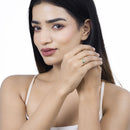0.35 Carat Genuine Zambian Emerald and White Diamond 14K Yellow Gold Ring-9