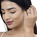 1.02 Carat Genuine Ruby and White Diamond 14K White Gold Ring-15