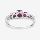 1.02 Carat Genuine Ruby and White Diamond 14K White Gold Ring-12