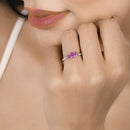1.02 Carat Genuine Ruby and White Diamond 14K White Gold Ring-14
