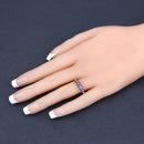 0.76 Carat Genuine Tanzanite and White Diamond 14K Yellow Gold Ring-15