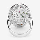 5.01 Carat Genuine Multi Stones .925 Sterling Silver Ring-10