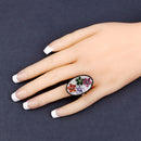 5.01 Carat Genuine Multi Stones .925 Sterling Silver Ring-14