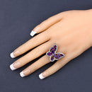 4.32 Carat Genuine Amethyst .925 Sterling Silver Ring-9