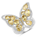 4.43 Carat Genuine Citrine .925 Sterling Silver Ring-1