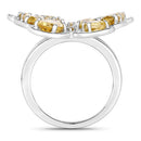 4.43 Carat Genuine Citrine .925 Sterling Silver Ring-2