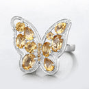 4.43 Carat Genuine Citrine .925 Sterling Silver Ring-4