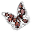 5.19 Carat Genuine Garnet .925 Sterling Silver Ring-5