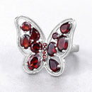 5.19 Carat Genuine Garnet .925 Sterling Silver Ring-8