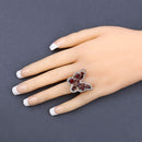 5.19 Carat Genuine Garnet .925 Sterling Silver Ring-9