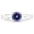 0.95 Carat Genuine Tanzanite .925 Sterling Silver Ring-6