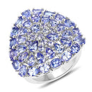 5.93 Carat Genuine Tanzanite .925 Sterling Silver Ring-4