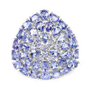 5.93 Carat Genuine Tanzanite .925 Sterling Silver Ring-6
