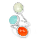 9.50 Carat Genuine Multi Stone .925 Sterling Silver Ring-6
