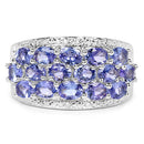 2.72 Carat Genuine Tanzanite .925 Sterling Silver Ring-6