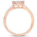 0.90 Carat Genuine Morganite .925 Sterling Silver Ring-5