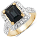 5.03 Carat Genuine London Blue Topaz and White Topaz .925 Sterling Silver Ring-2