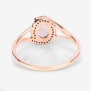 0.78 Carat Genuine Morganite and White Diamond 14K Rose Gold Ring-12