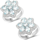 2.88 Carat Genuine Aquamarine .925 Sterling Silver Ring-8