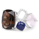 7.51 Carat Genuine Multi Stone .925 Sterling Silver Ring-6