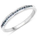 0.20 Carat Genuine Blue Diamond .925 Sterling Silver Ring-5