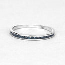 0.20 Carat Genuine Blue Diamond .925 Sterling Silver Ring-12
