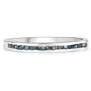 0.20 Carat Genuine Blue Diamond .925 Sterling Silver Ring-7